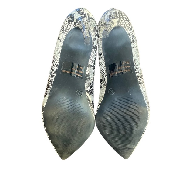 Wild Diva Pointed Toe Print Ankle Boot Stilettos Size 8 - Picture 6 of 8